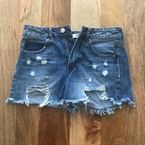NWOT Forever 21 Distressed Denim Shorts